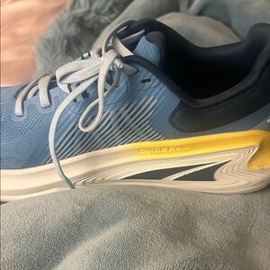 Altra Guide Rail Blue and Yellow Athletic Running Shoes paradigm 7